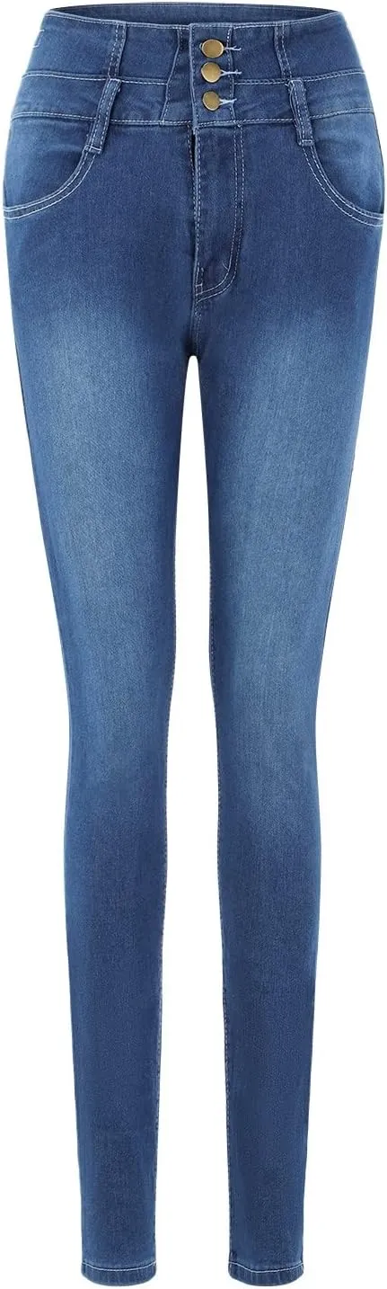 Petite Jeans for Women Skinny Jeans Mid Rise Jeans Plus Size Jeans Stretch Jeggings Butt Lifting Trousers Y2K Denim Jeans