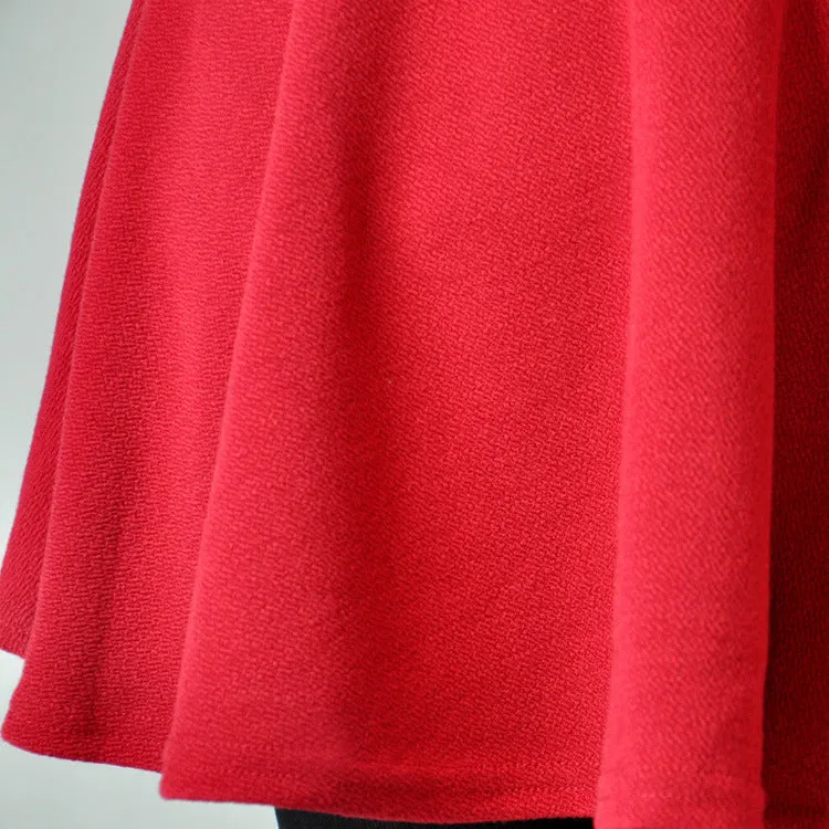 Plus Size Anti-Exposed Women Pleated Flare Skorts