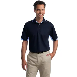 Port Authority Men's Navy/Blue Lake Tall Dry Zone Colorblock Ottoman Polo