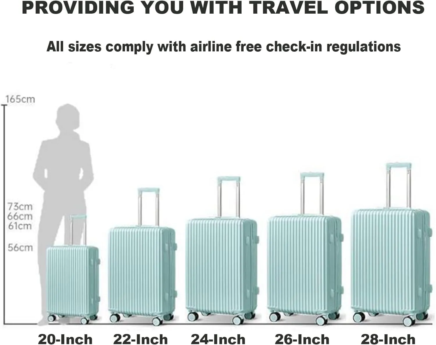 Portable Suitcase Large Capacity Carry On Luggage Pc Hard Shell Suitcases With Wheels Wet And Dry Separation Pocket Lightweight Luggage Smooth to use (Pink 22inch)