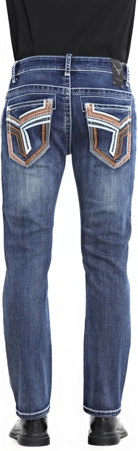 Premium Straight Fit Denim Jeans for Men (Style: WB70)