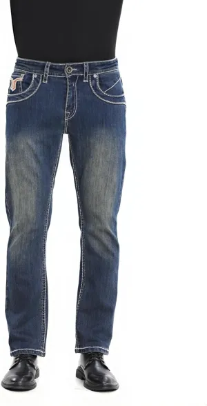 Premium Straight Fit Denim Jeans for Men (Style: WB70)