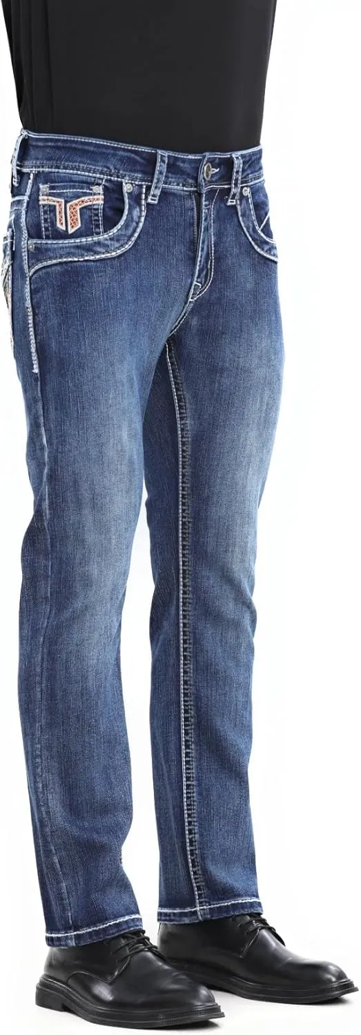 Premium Straight Fit Denim Jeans for Men (Style: WB70)