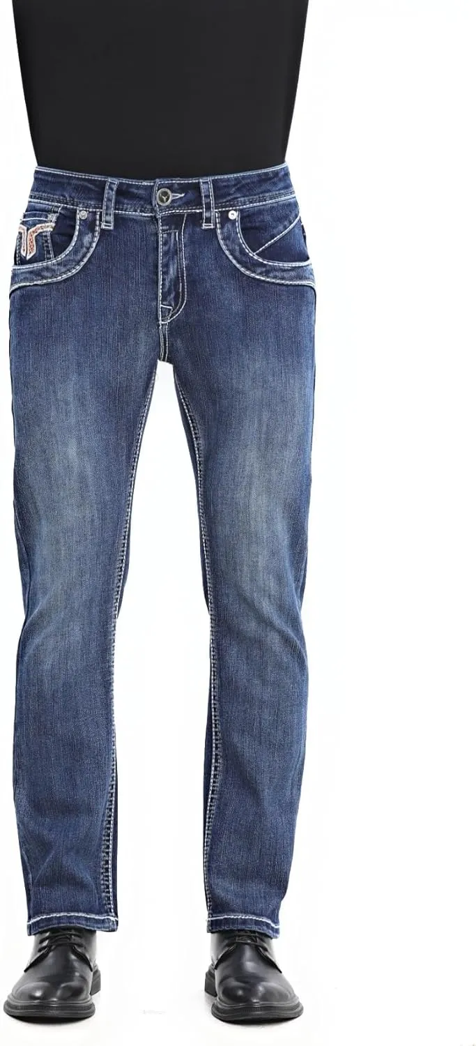 Premium Straight Fit Denim Jeans for Men (Style: WB70)