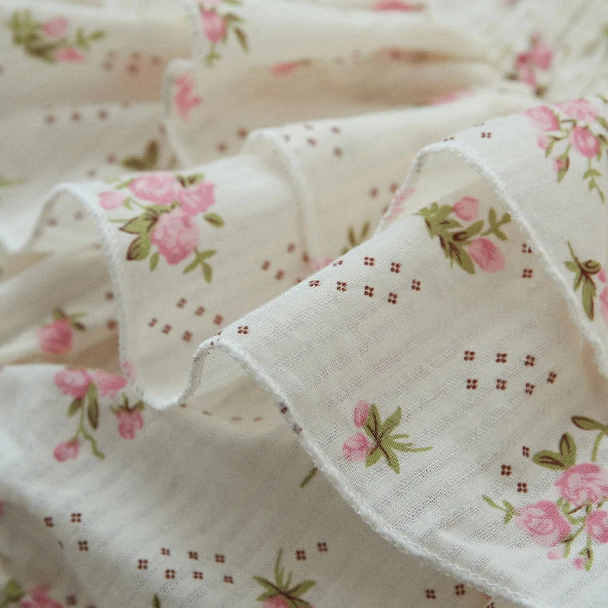 Pretty Floral Print Sleeveless Ruffle Romper with Headband