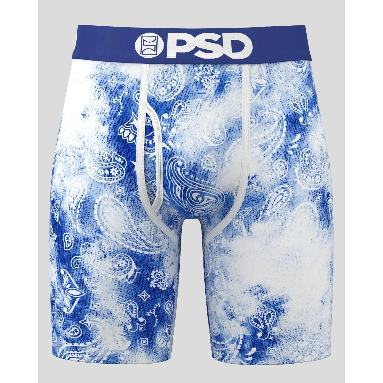 PSD Men's Multicolor Bandana Blues Modal Boxer Briefs Small Underwear - 224180100-MUL-S