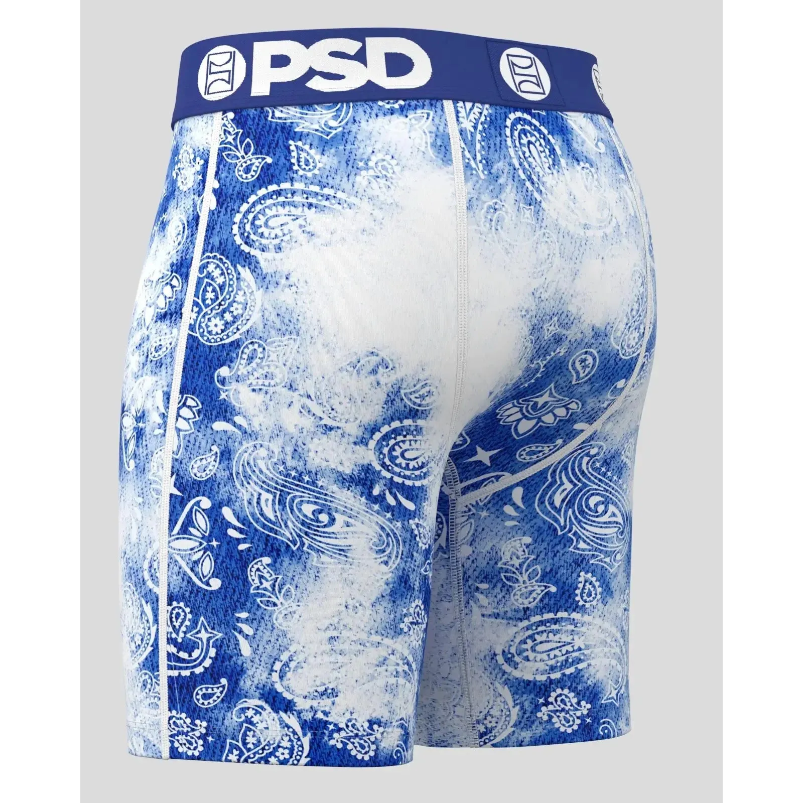 PSD Men's Multicolor Bandana Blues Modal Boxer Briefs Small Underwear - 224180100-MUL-S