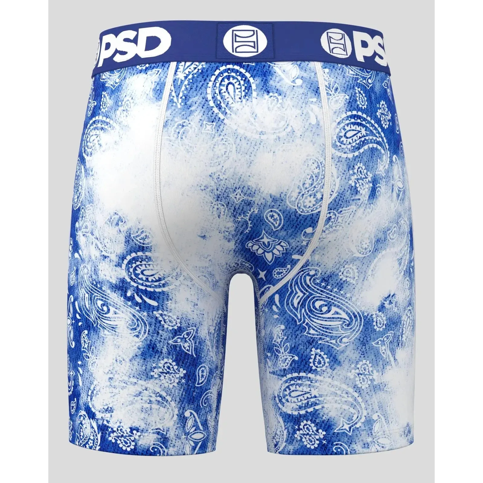 PSD Men's Multicolor Bandana Blues Modal Boxer Briefs Small Underwear - 224180100-MUL-S
