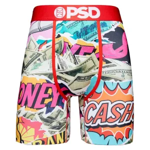 PSD Men's Multicolor Comic Bank Boxer Briefs Underwear - 422180069-MUL