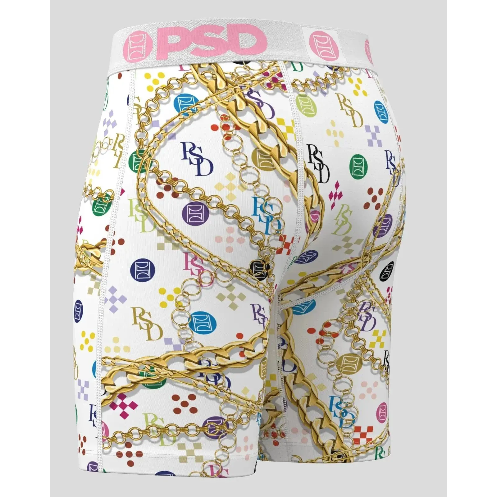 PSD Men's Multicolor Luxe Wht Boxer Briefs Medium Underwear - 224180023-MUL-M