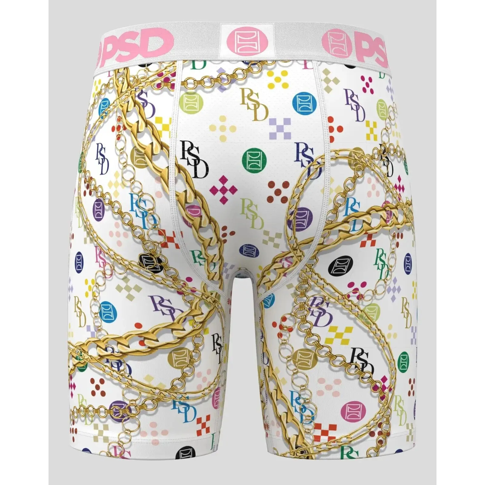 PSD Men's Multicolor Luxe Wht Boxer Briefs Medium Underwear - 224180023-MUL-M
