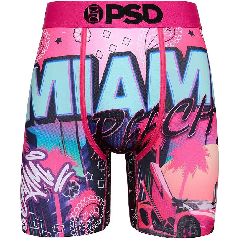 PSD Men's Multicolor Miami Beach Boxer Briefs Medium Underwear - 124180048-MUL-M