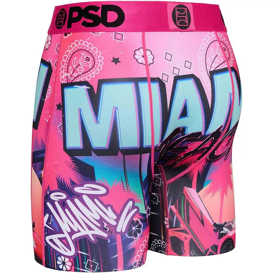 PSD Men's Multicolor Miami Beach Boxer Briefs Medium Underwear - 124180048-MUL-M