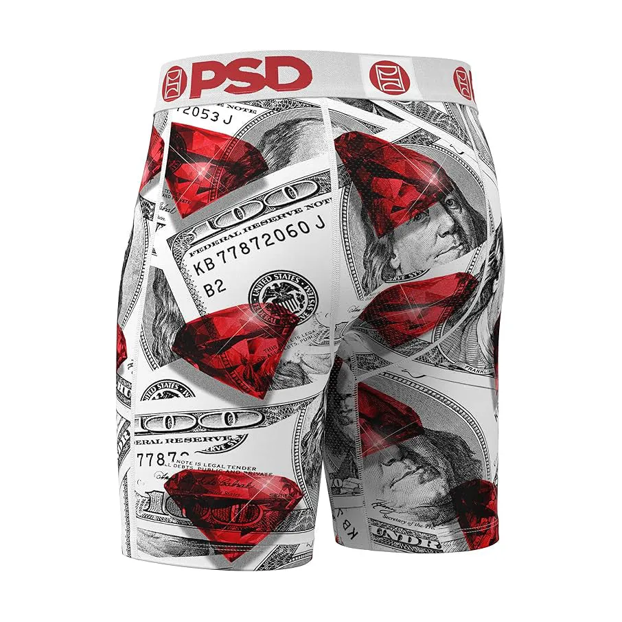 PSD Men's Multicolor MMF Boxer Briefs Large Underwear (Knit) - 424180046-MUL-L
