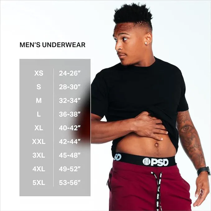 PSD Men's Multicolor Travel Destination Boxer Briefs Small Underwear - 424180087-MUL-S