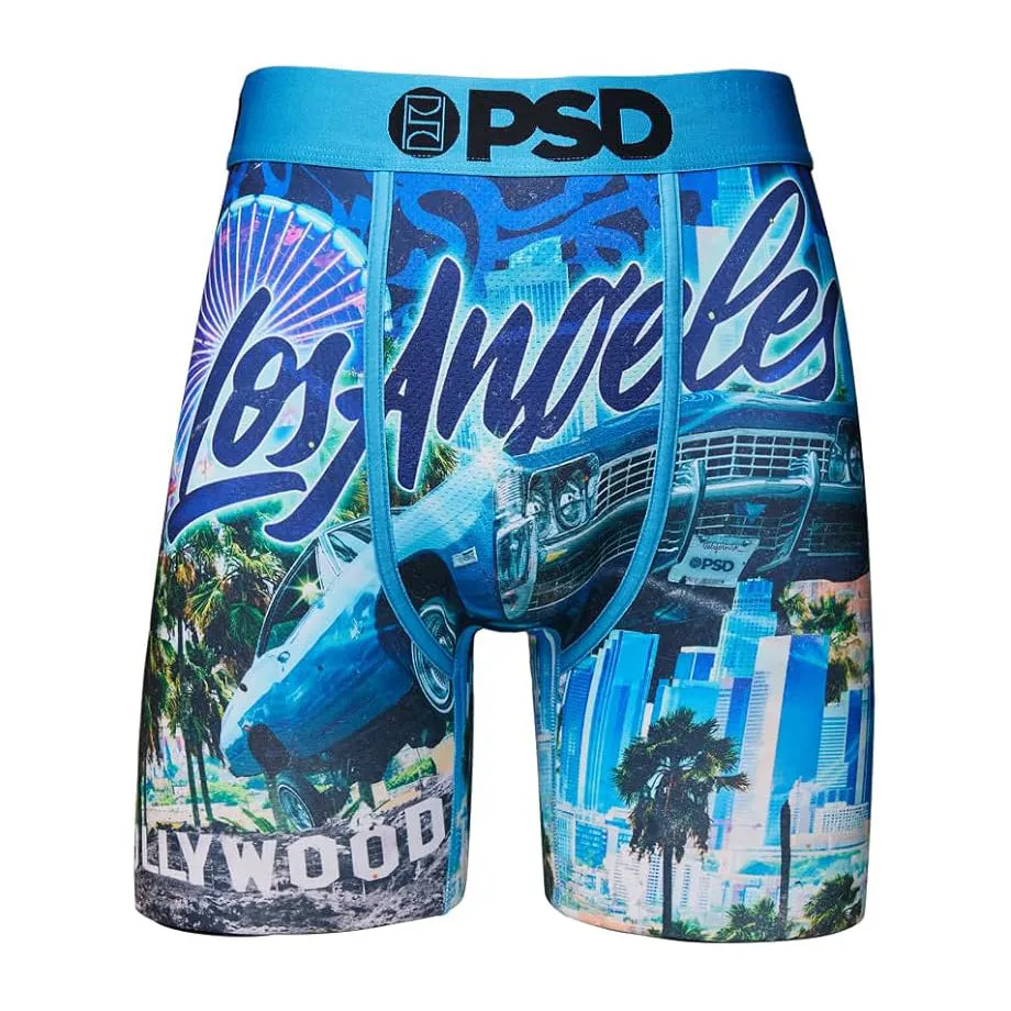 PSD Men's Multicolor Travel Destination Boxer Briefs Small Underwear - 424180087-MUL-S
