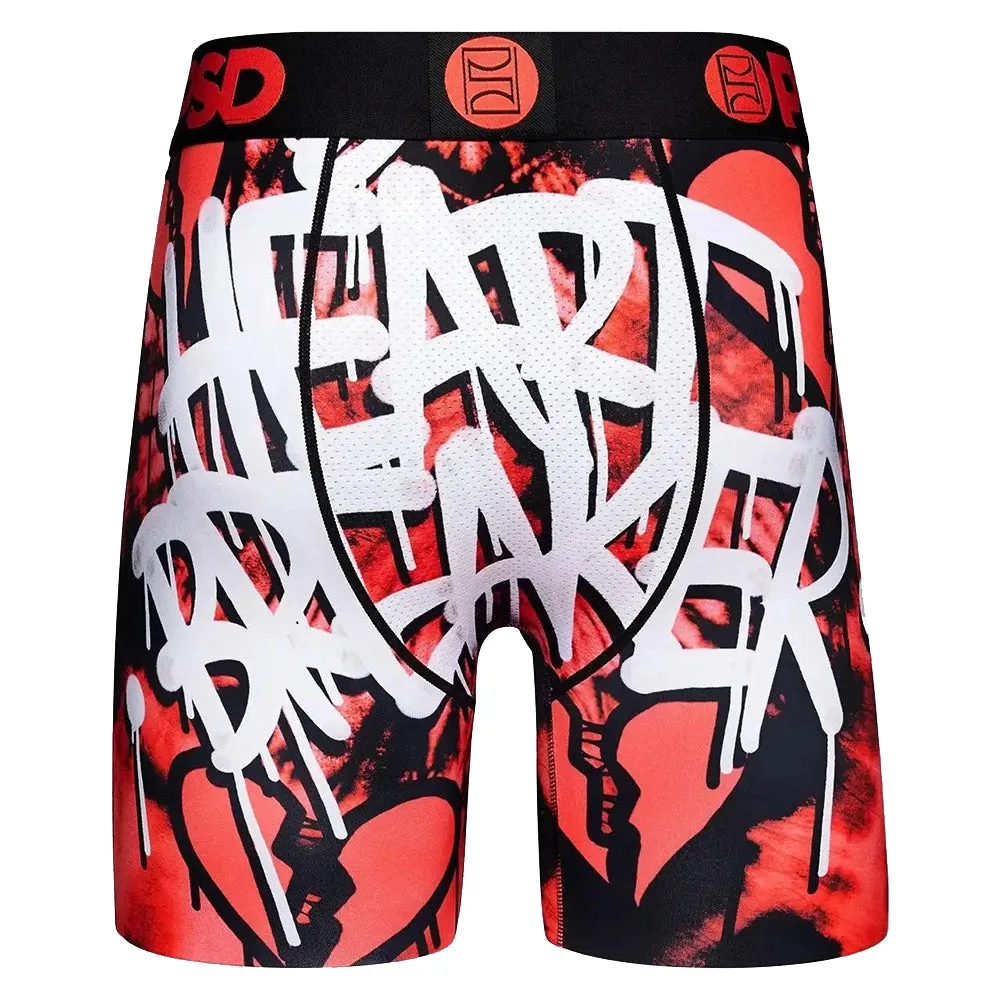 PSD Men's Red Heart-Breaker Boxer Briefs Underwear - 123180045-RED