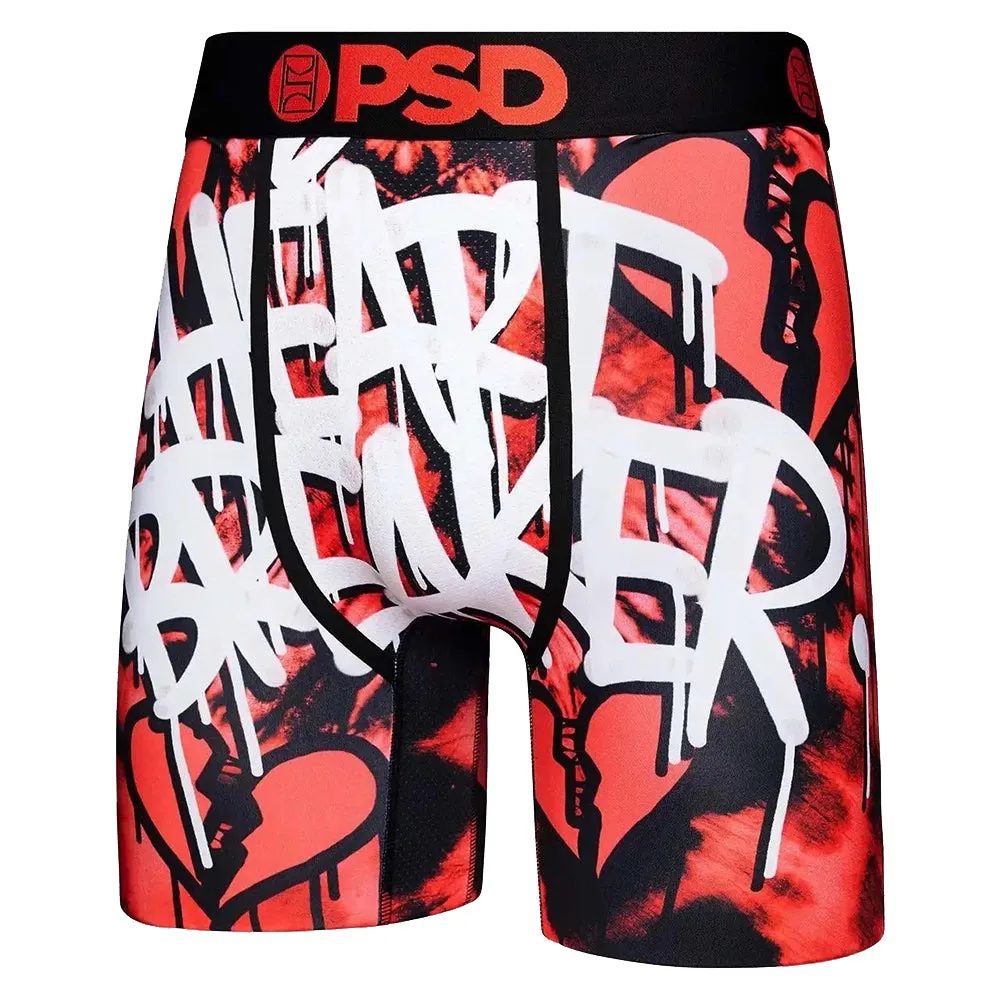 PSD Men's Red Heart-Breaker Boxer Briefs Underwear - 123180045-RED