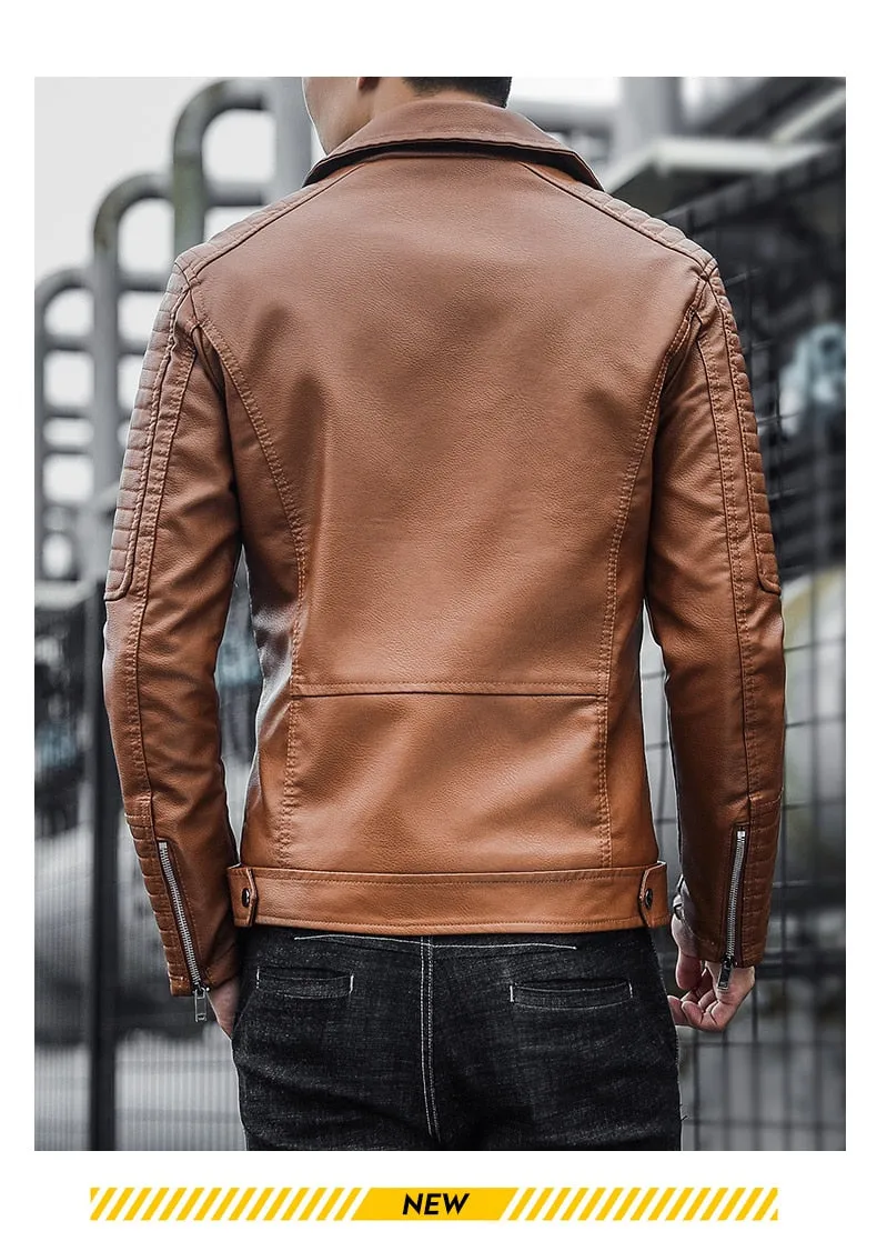 PU Leather Men's Jackets