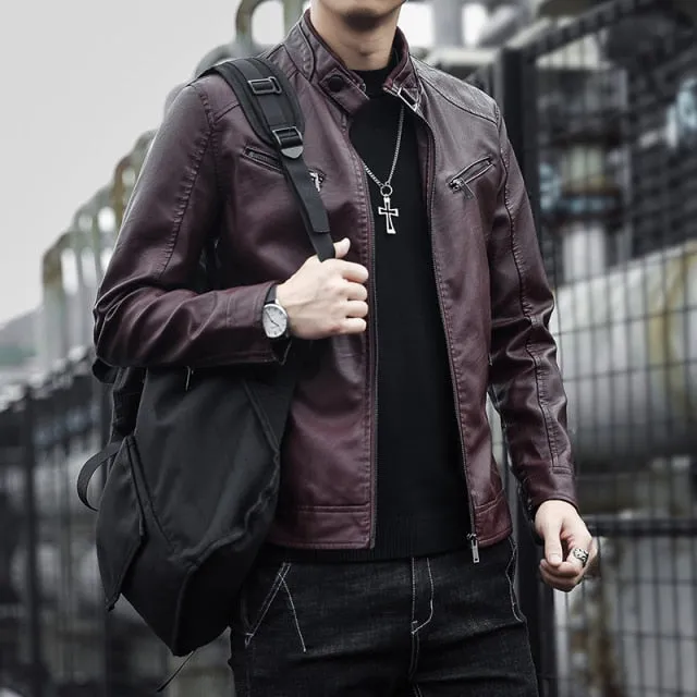 PU Leather Men's Jackets