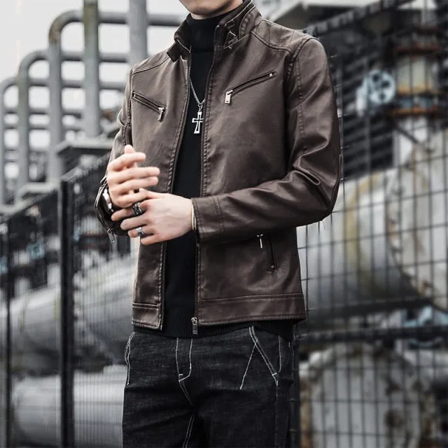 PU Leather Men's Jackets