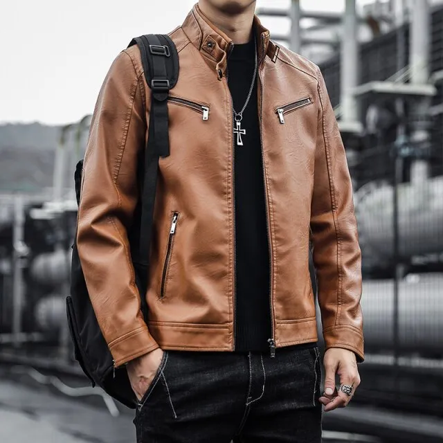 PU Leather Men's Jackets