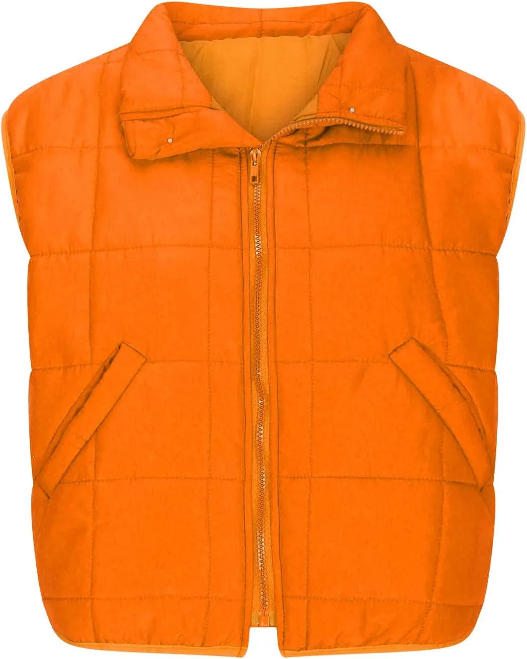 Puffer Jacket Vests for Women Winter Coats Quilted Down Jacket Lightweight Padded Vest Warm Winter Clothes