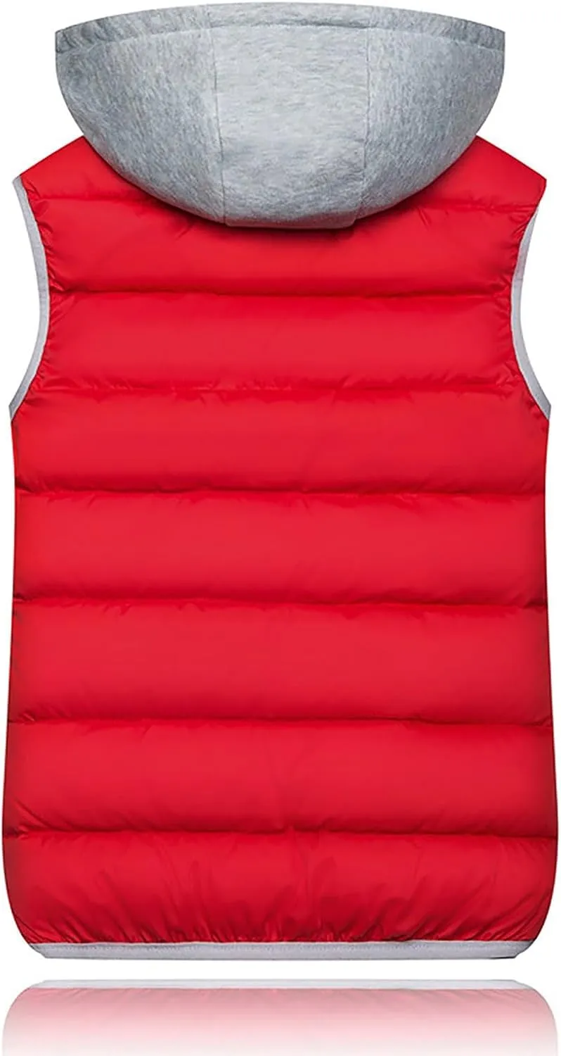Puffer Vest Women Zip Up Quilted Padded Winter Sleeveless Hooded Vest Gilet Warm Jacket Womens Vests Outerwear