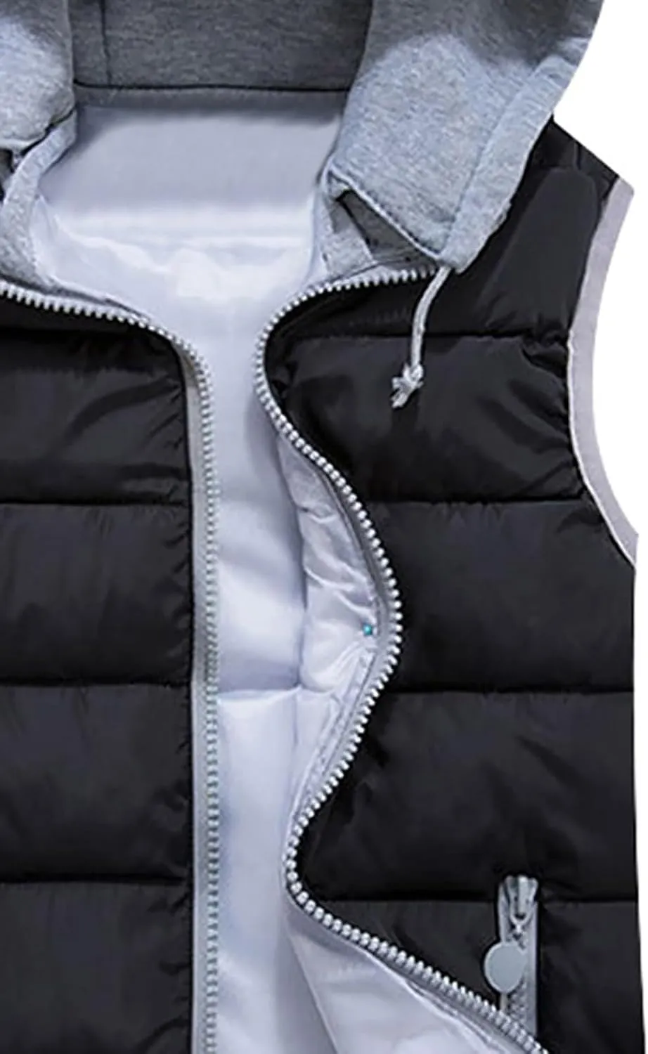 Puffer Vest Women Zip Up Quilted Padded Winter Sleeveless Hooded Vest Gilet Warm Jacket Womens Vests Outerwear