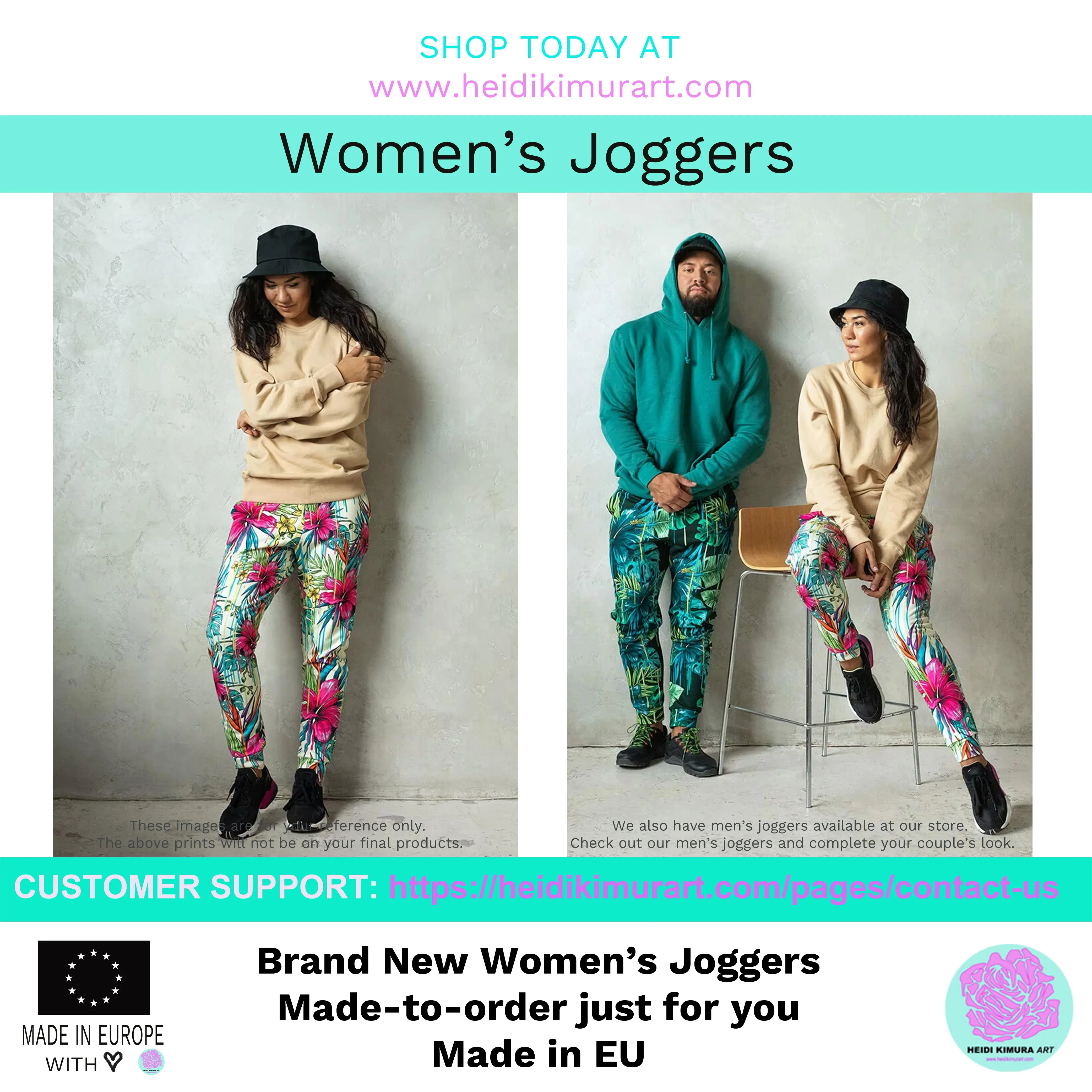 Purple Tiger Striped Women's Joggers, Best Colorful Animal Print Sweatpants For Ladies-Made in EU