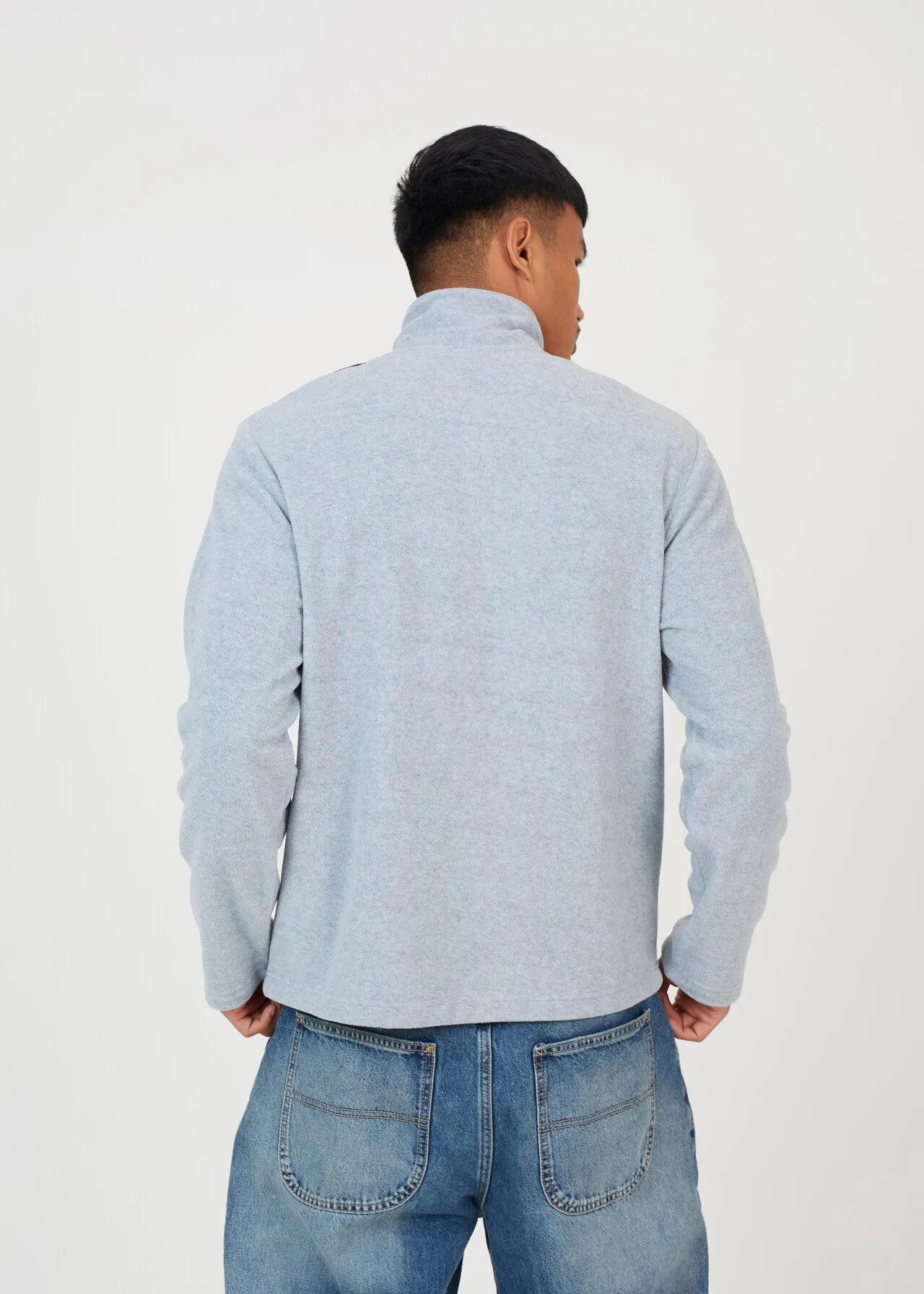 QUARTER ZIP FUNNEL NECK COLOURBLOCK FLEECE