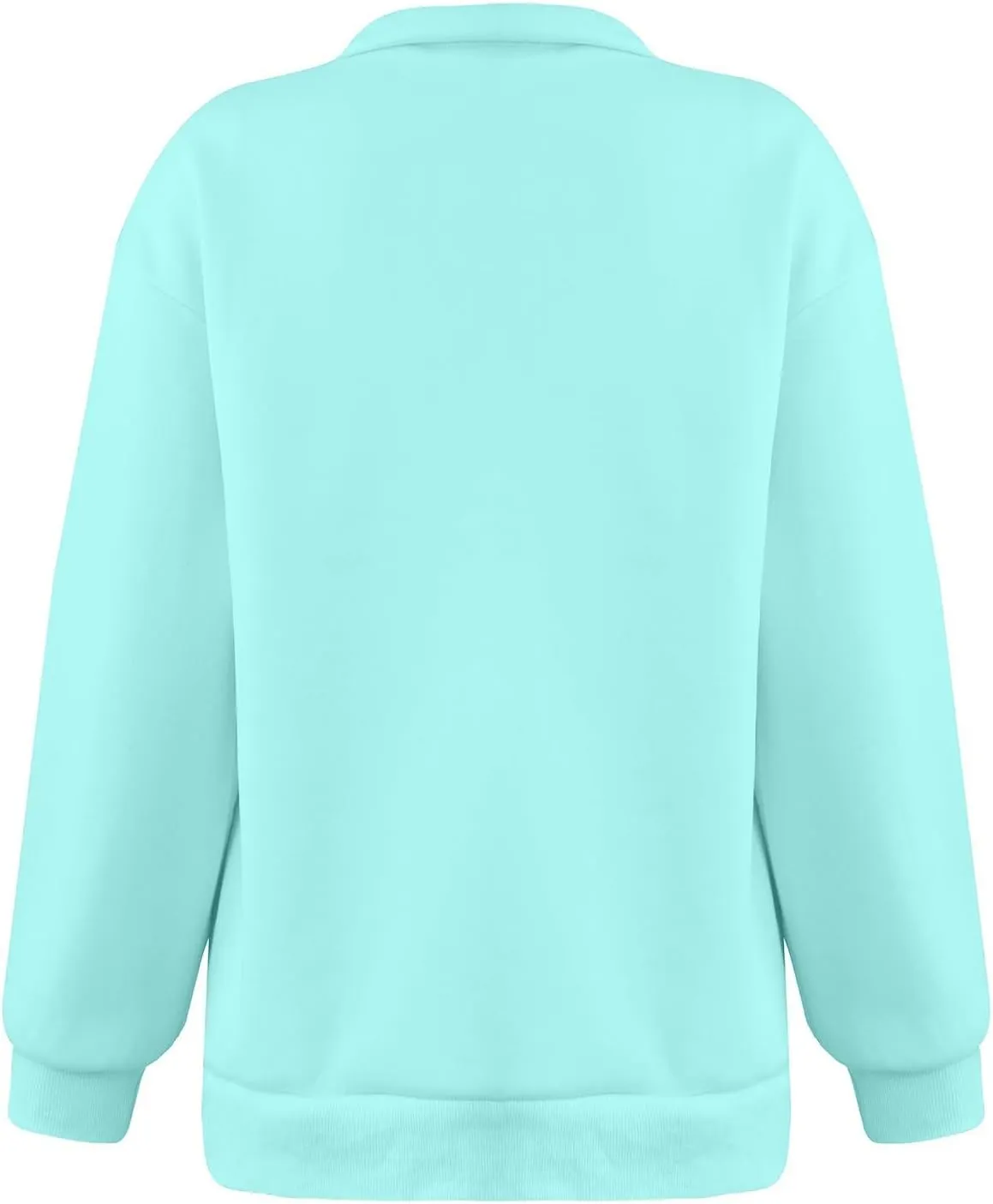 Quarter Zip Sweatshirt Women Oversized Zip Up Hoodie 1/4 Zip Fleece Pullover Long Sleeve Sweater Preppy Sweatshirts