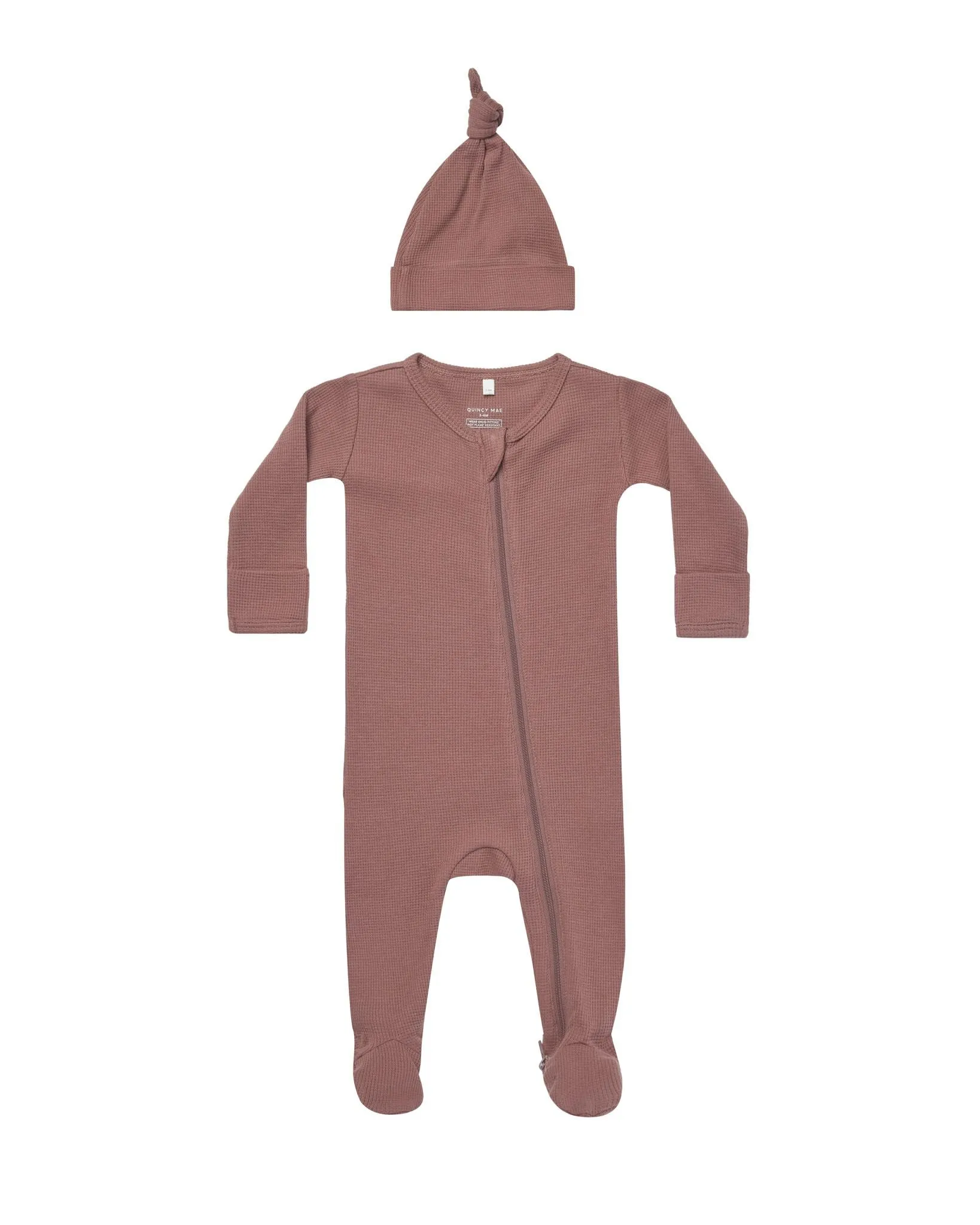 Quincy Mae - Waffle Sleep Set (Fig)