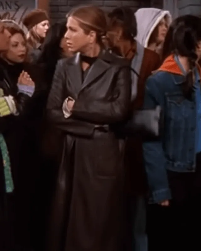 Rachel Green Long Leather Coat Friends S07