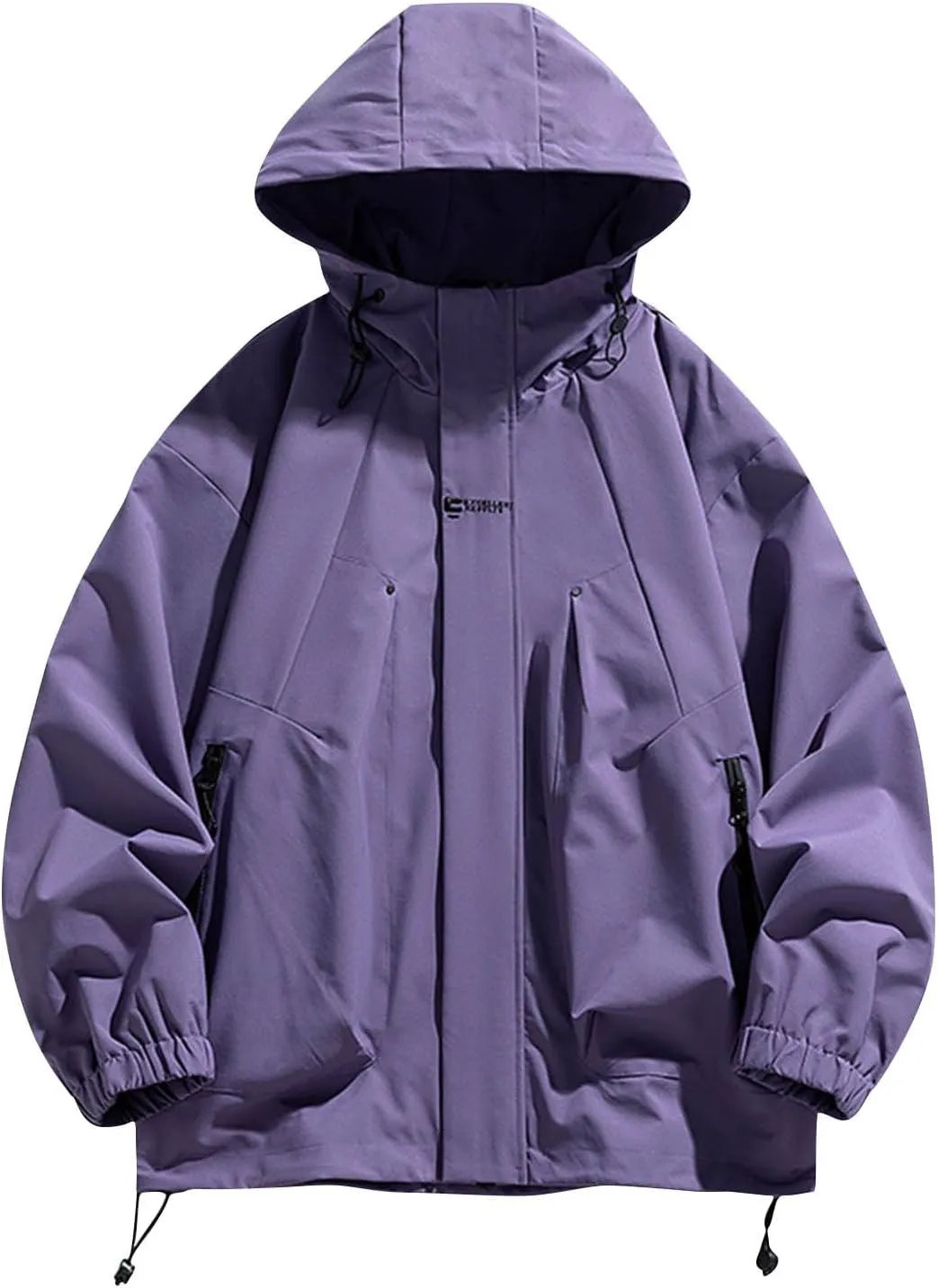 Rain Jackets for Men 2024 Fall Waterproof Lightweight Hooded Raincoat Outdoor Hiking Travel Windbreaker with Pockets