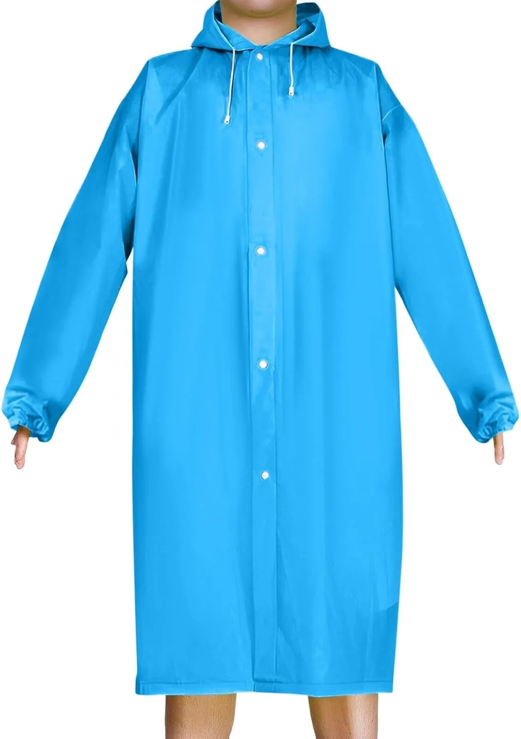 Rain Ponchos for Adults Reusable 2 Pack Lightweight Hooded Raincoat Casual Drawstring Waterproof Rain Jacket