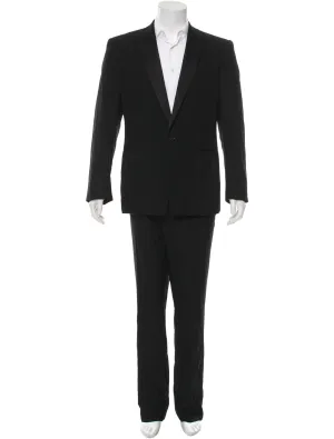 RALPH LAUREN BLACK LABEL WOOL TWO-PIECE TUXEDO SUIT SIZE 44R 37 XXL (TROUSERS) MEN