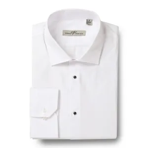 RENOIR White Slim Fit Long Sleeve Tuxedo Dress Shirt TUX01