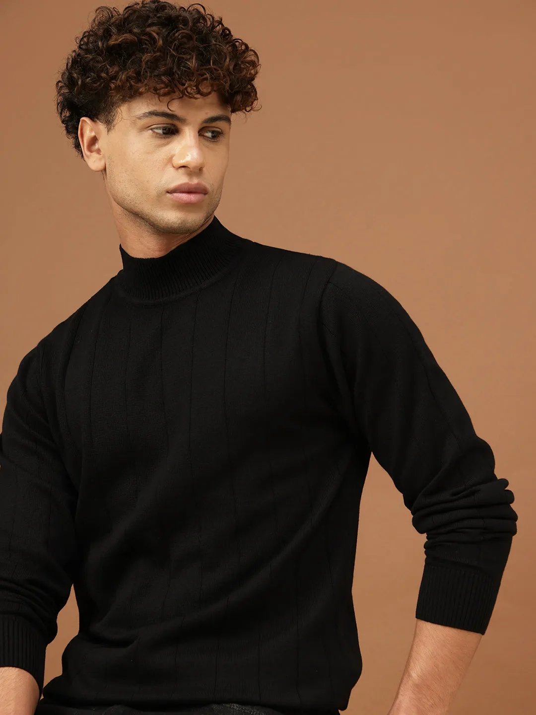 Richlook Men Crew Neck Natural Grey Sweater