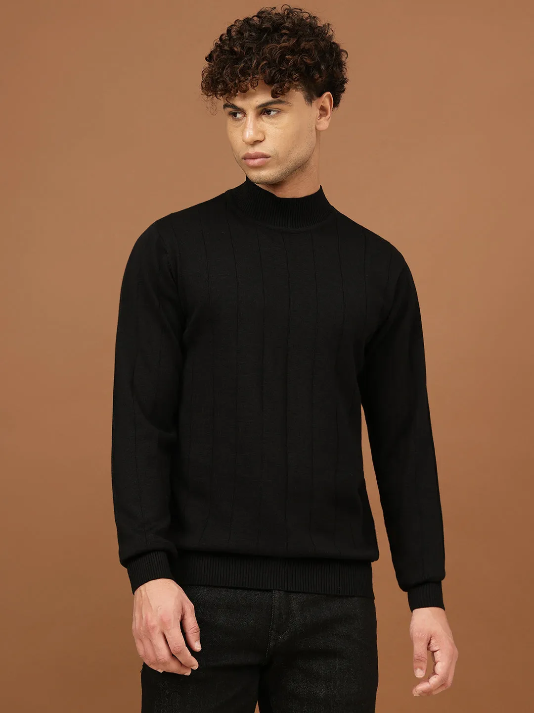 Richlook Men Crew Neck Natural Grey Sweater