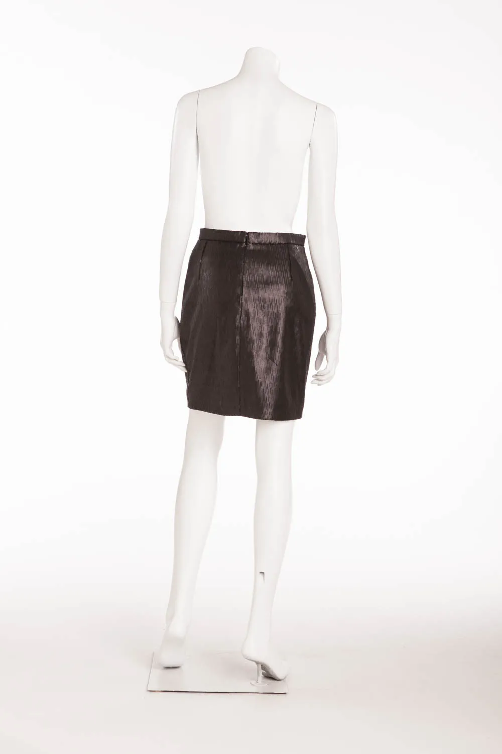 Saint Laurent - BN Black Sequin Mini Skirt - FR 40