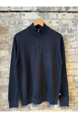 Sergio Zip Mock - Navy Multi