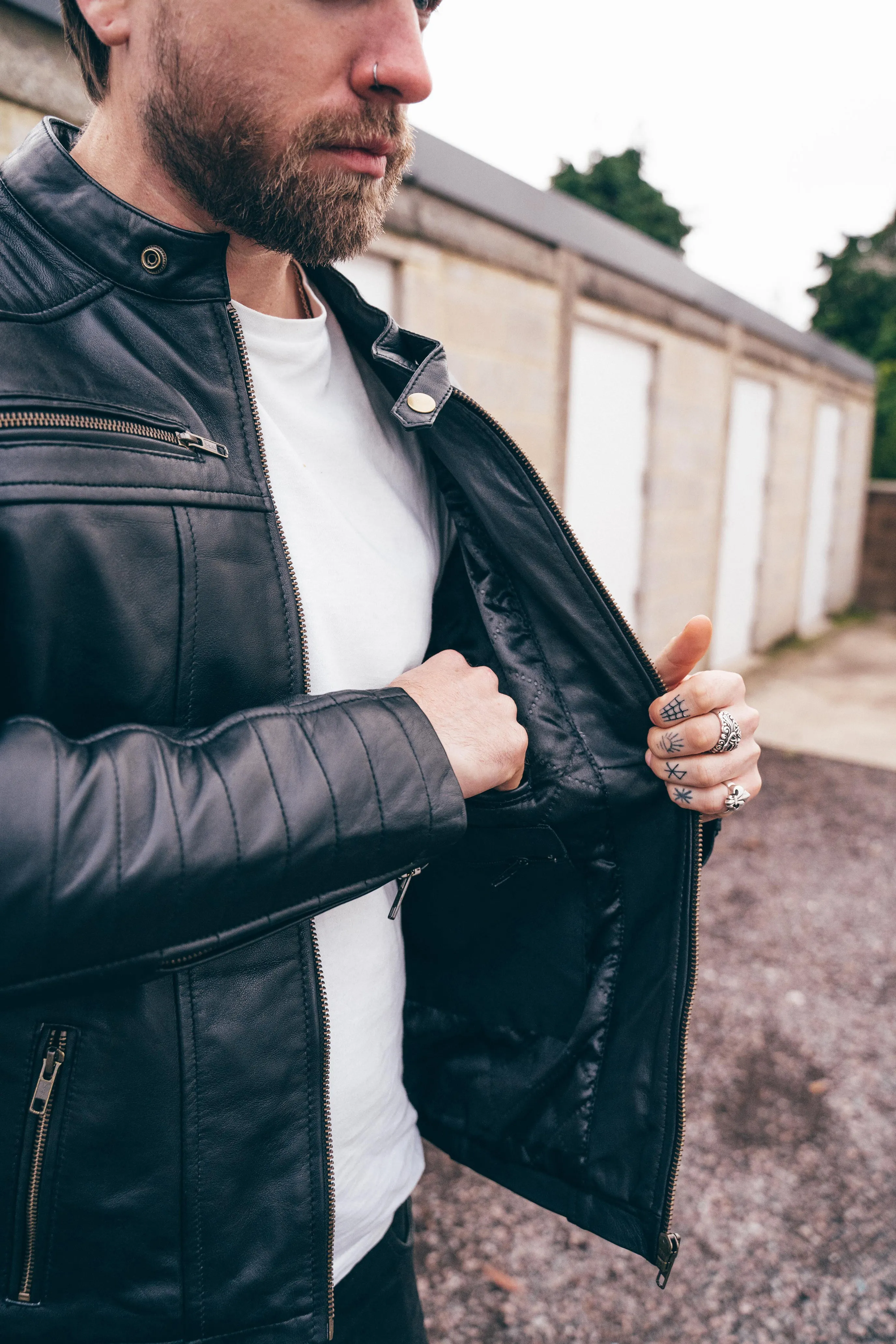 Signature City Casual Black Leather Jacket