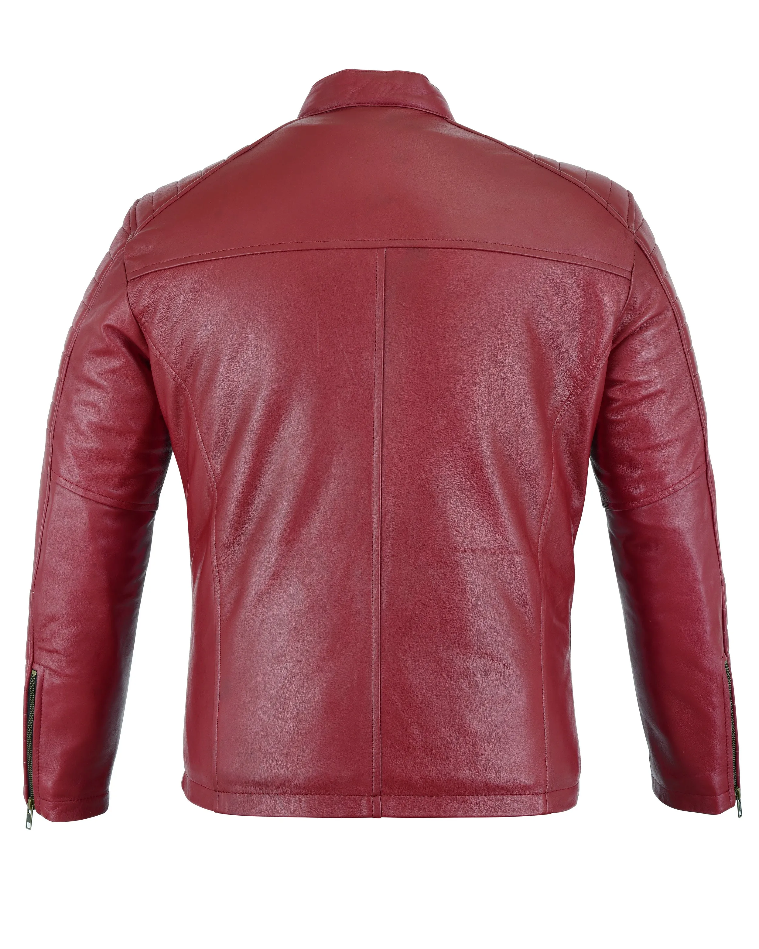 Signature City Casual Red Leather Jacket