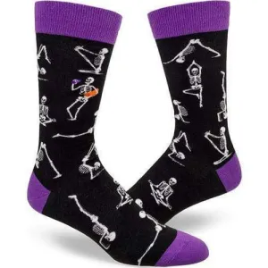 Skeleton Yoga Men's Crew Socks