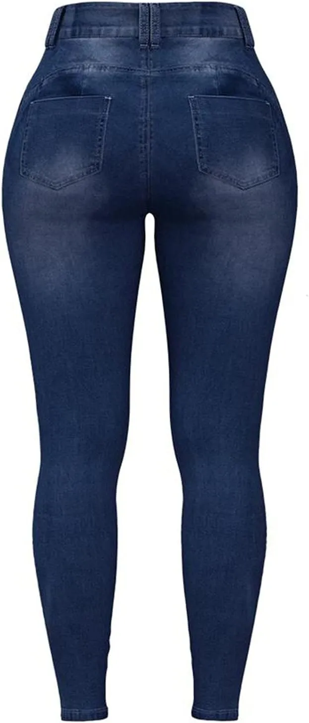 Skinny Pencil Denim Pants Jeans Stretch Hole Trousers Fitness Women Slim Women's Jeans 7 in All Jeans Women