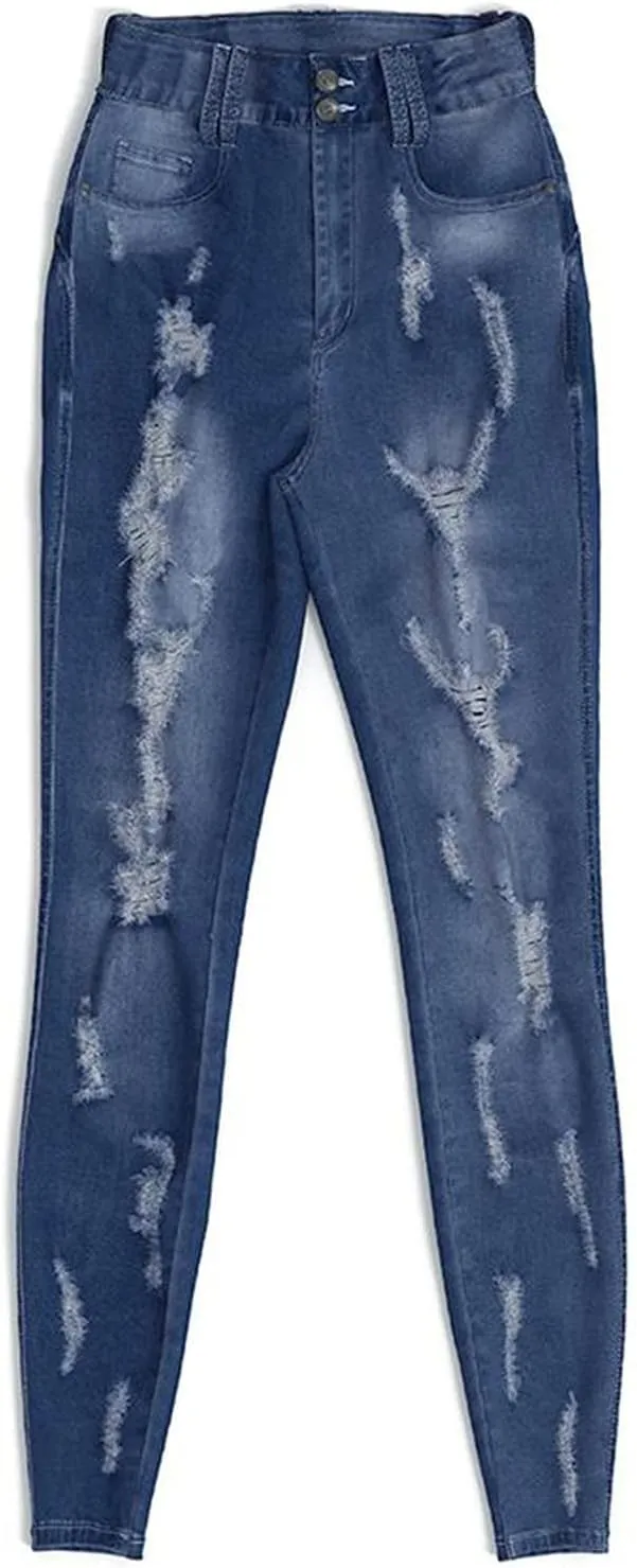 Skinny Pencil Denim Pants Jeans Stretch Hole Trousers Fitness Women Slim Women's Jeans 7 in All Jeans Women