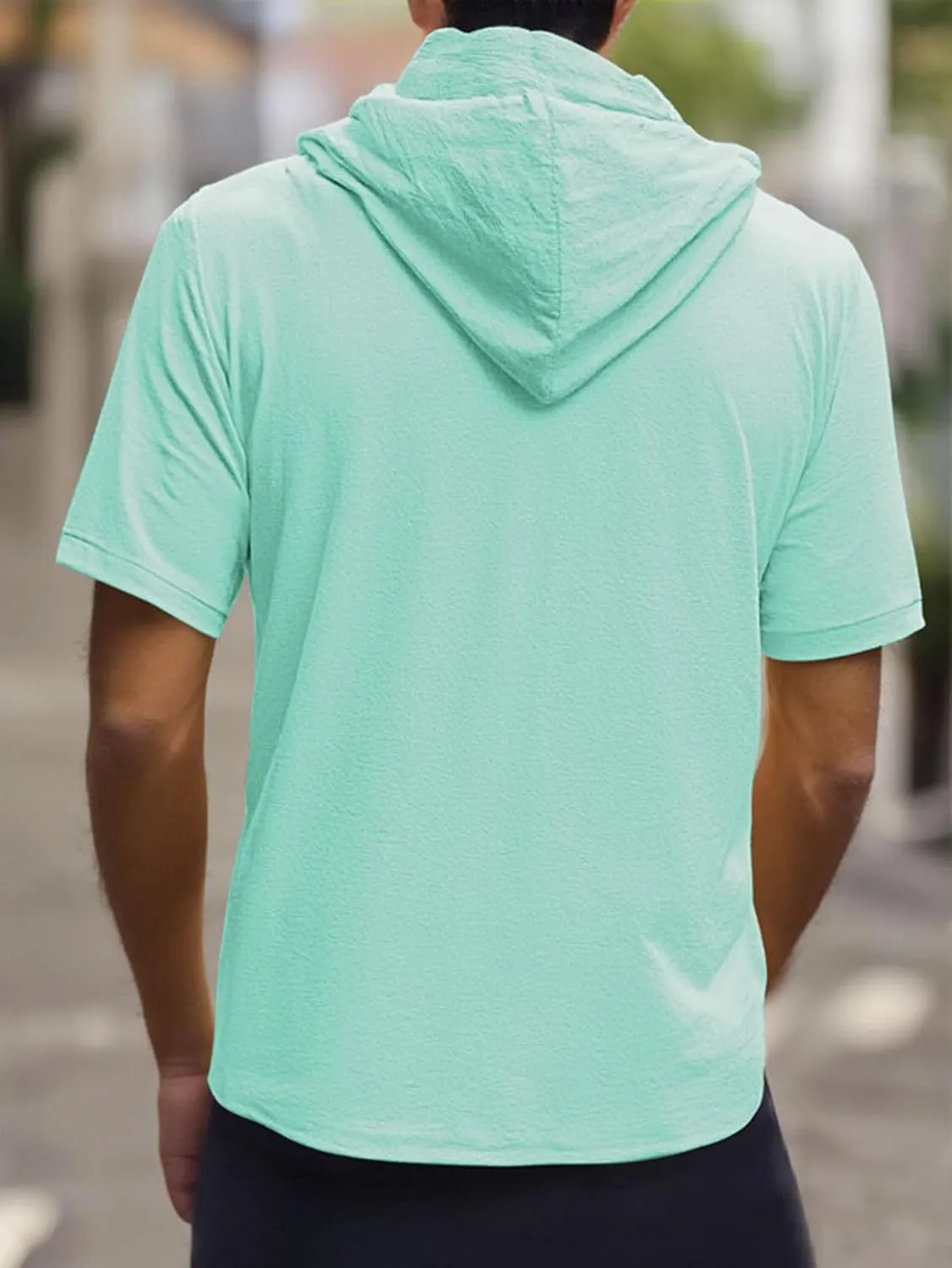 Slim Fit T Shirts for Men,Mens Workout Hoodie T Shirt Relaxed Fit Summer Stylish Lightweight Running Casual Tees