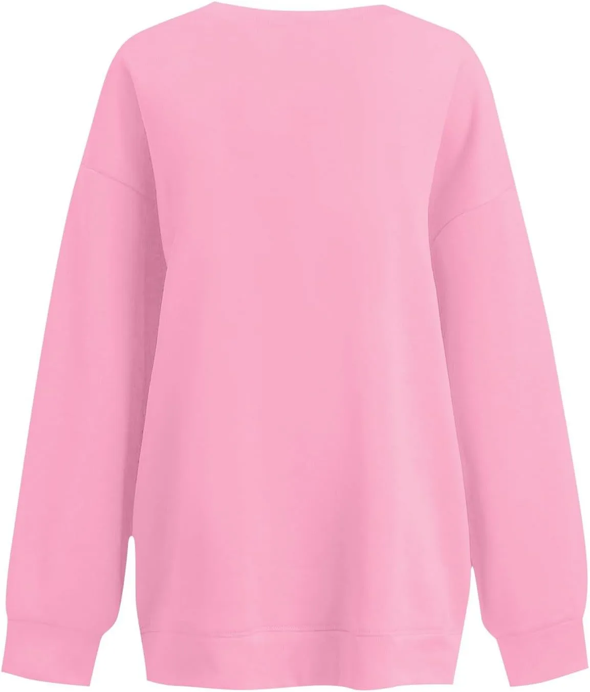 slqdgmryz Oversized Sweatshirt for Women Cute Crewneck Sweatshirts Loose Fit Preppy Fleece Pullover Hoodie Y2k Plain Sweaters