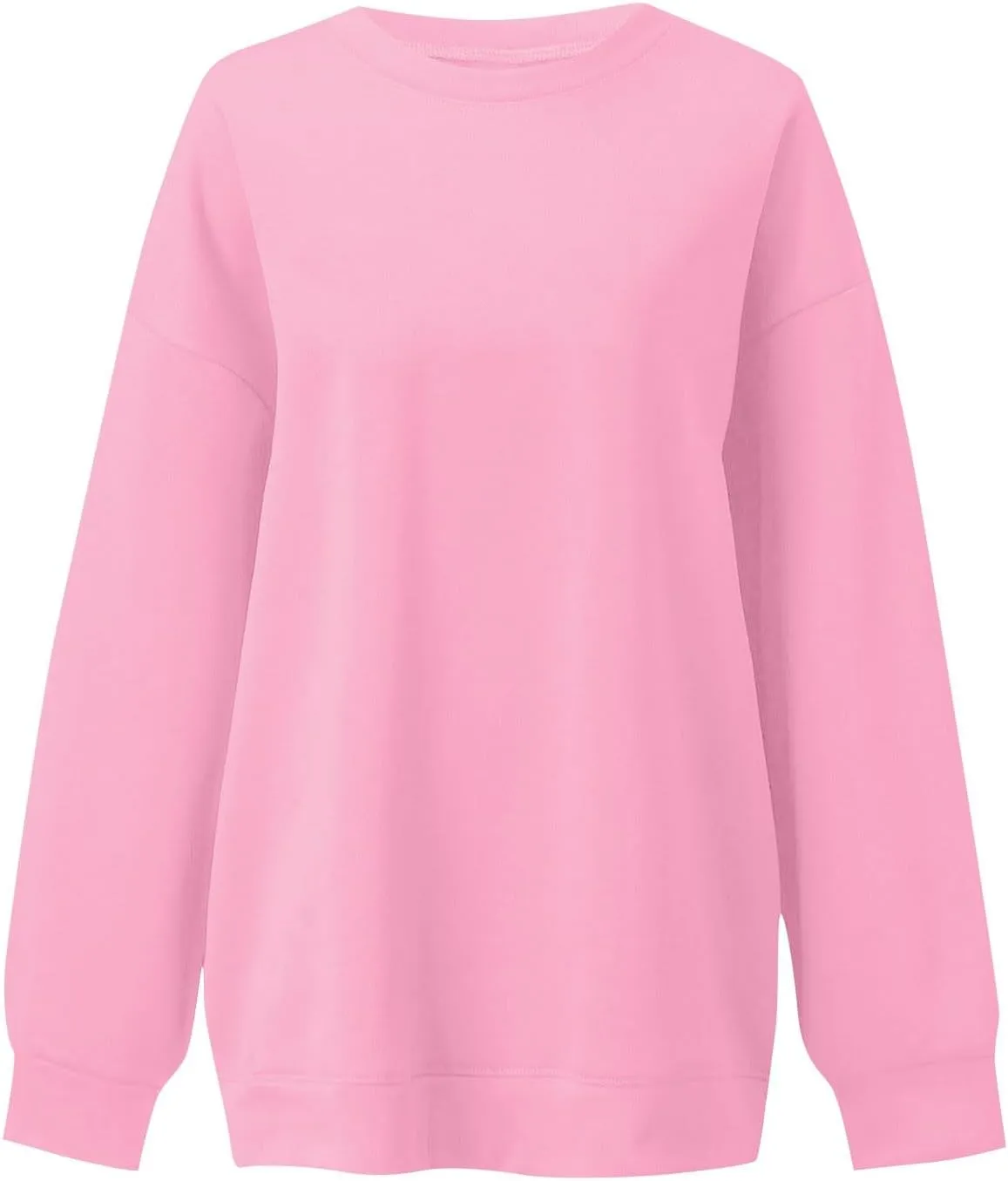 slqdgmryz Oversized Sweatshirt for Women Cute Crewneck Sweatshirts Loose Fit Preppy Fleece Pullover Hoodie Y2k Plain Sweaters
